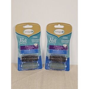 Amope 2 Pedi Perfect Ultra + Regular Coarse Refills Mixed Pack for Hard Skin NEW